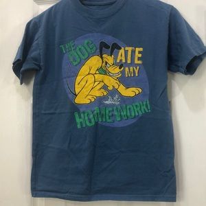 Disneyland resort boys M Pluto blue T-shirt